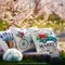 G128 Spring Decoration Farmhouse Flowers Bloom Waterproof Throw Pillow Covers | 18 x 18 in | Set of 4, Beautiful Cushion Covers for Spring Sofa Couch Decoration